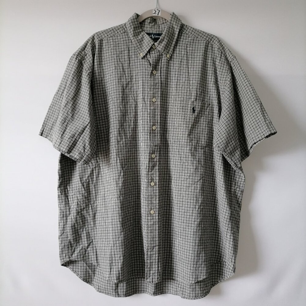 Ralph Lauren Men's Multicolor Check Short Sleeve Cotton Shirt Size XLarge